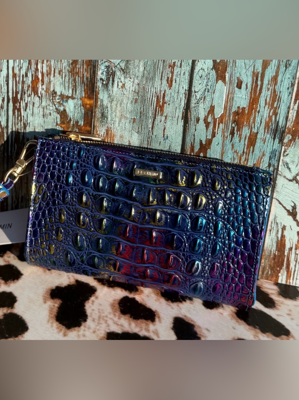 FIRM $ NEW BRAHMIN DAISY BLUE ASSORTED RETIRED COLOR SPOTLIGHT NWT - Picture 4 of 10